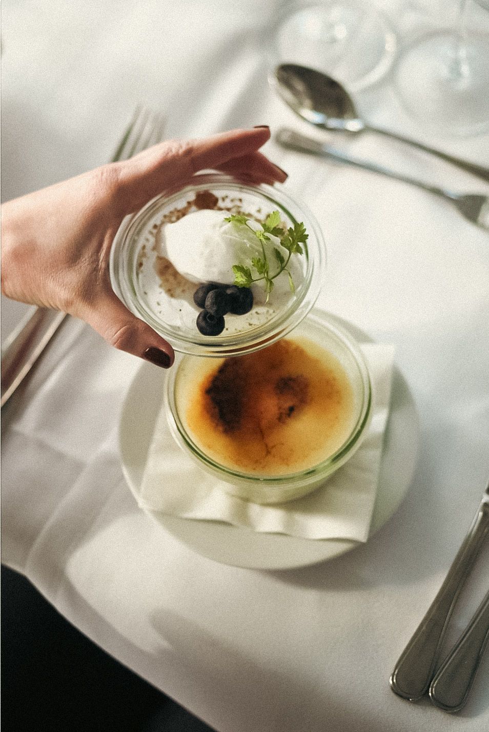 Creme brûlée med is